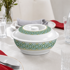 96 Pieces Lidded Serving Bowl, 9 Inch, White Decorative Tablewares, Design 2540