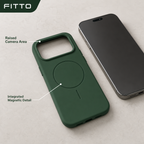 120 Pieces Silicone Magnetic Phone Cases with Raised Camera Protection, Green