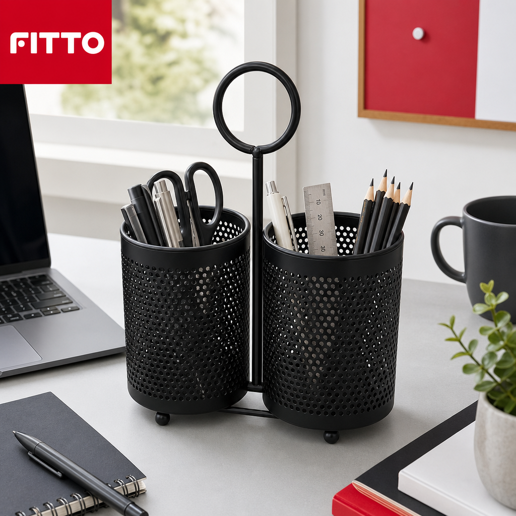 96 Pieces Black Double Mesh Storage Basket with Carry Handle, 28 x 18 x 15 cm