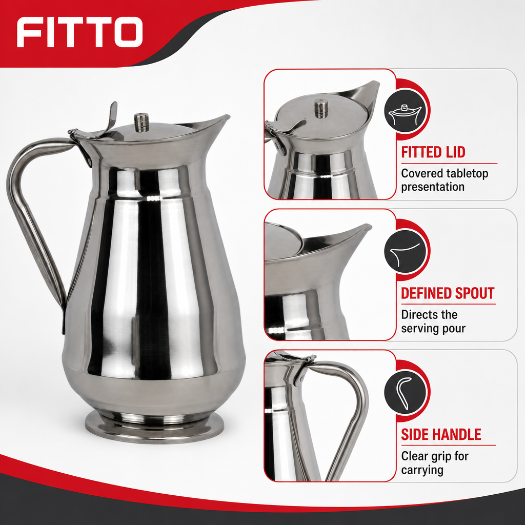 60 Pieces Stainless Steel Water Jugs with Lid and Handle, Silver, No. 6