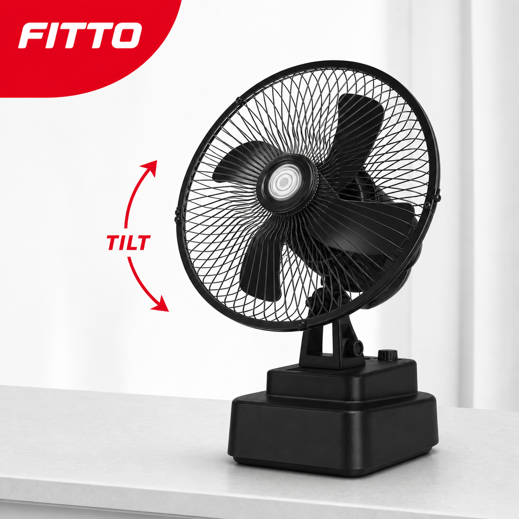 48 Pieces Table Fan Black Adjustable Tilt Portable Desk Air Circulator 35 x 30 x 16 cm