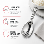 96 Pieces Stainless Steel Rice Serving Spork, Medium, 26 cm