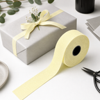 96 Pieces Cream Plain Ribbon Roll, 5 cm x 100 yd, Single Roll for Crafting, Wrapping and Decorative Projects