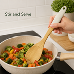 96 Pieces Wooden Cooking Spoon, Solid Wood, 32 cm, Single Piece