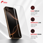 120 Pieces Screen Protectors for iPhone 16 Pro, 5D HD Tempered Glass, Borderless Dustproof Design