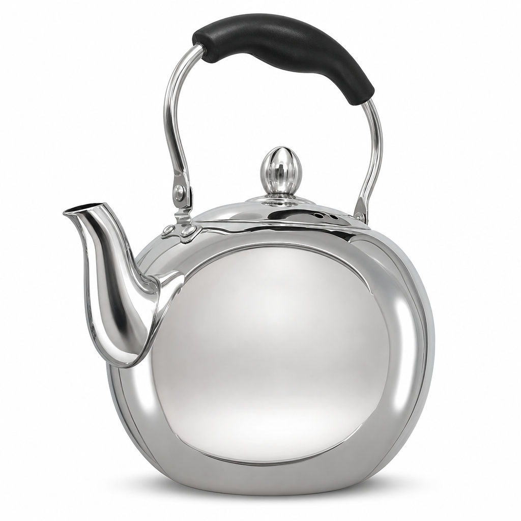 48 Pieces Stainless Steel Stovetop Kettle, 2 L, Silver and Black, 1 Piece
