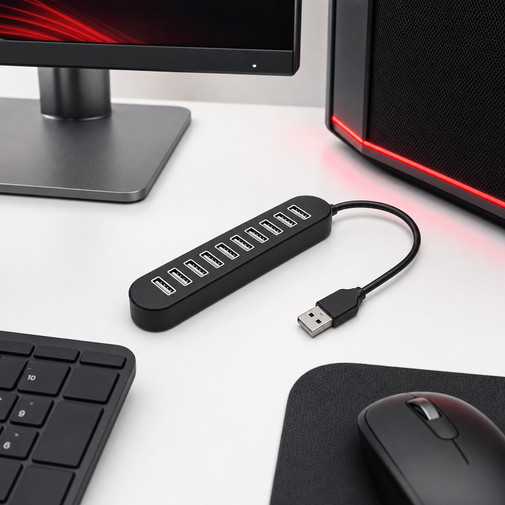 96 Pieces USB Hubs with 1TB Storage Support, Multi-Port USB 2.0 Expansion Hub with Attached Cable