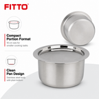 72 Pieces Stainless Steel Cooking Pan with Plain Bottom, 18 cm