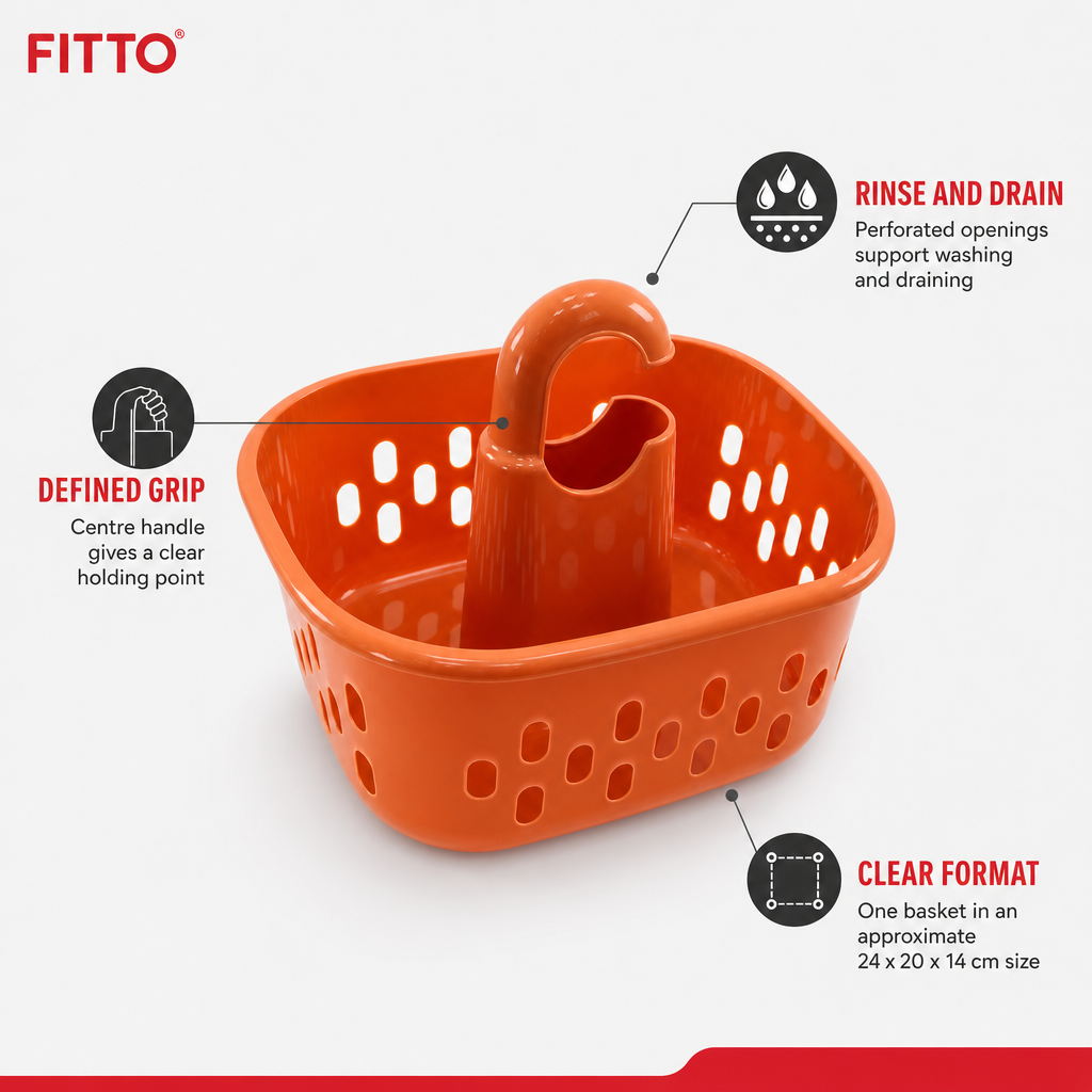 120 Pieces Kitchen Drain Basket Plastic Strainer with Centre Handle, Rounded Rectangular Design, Orange or White, 1 Piece