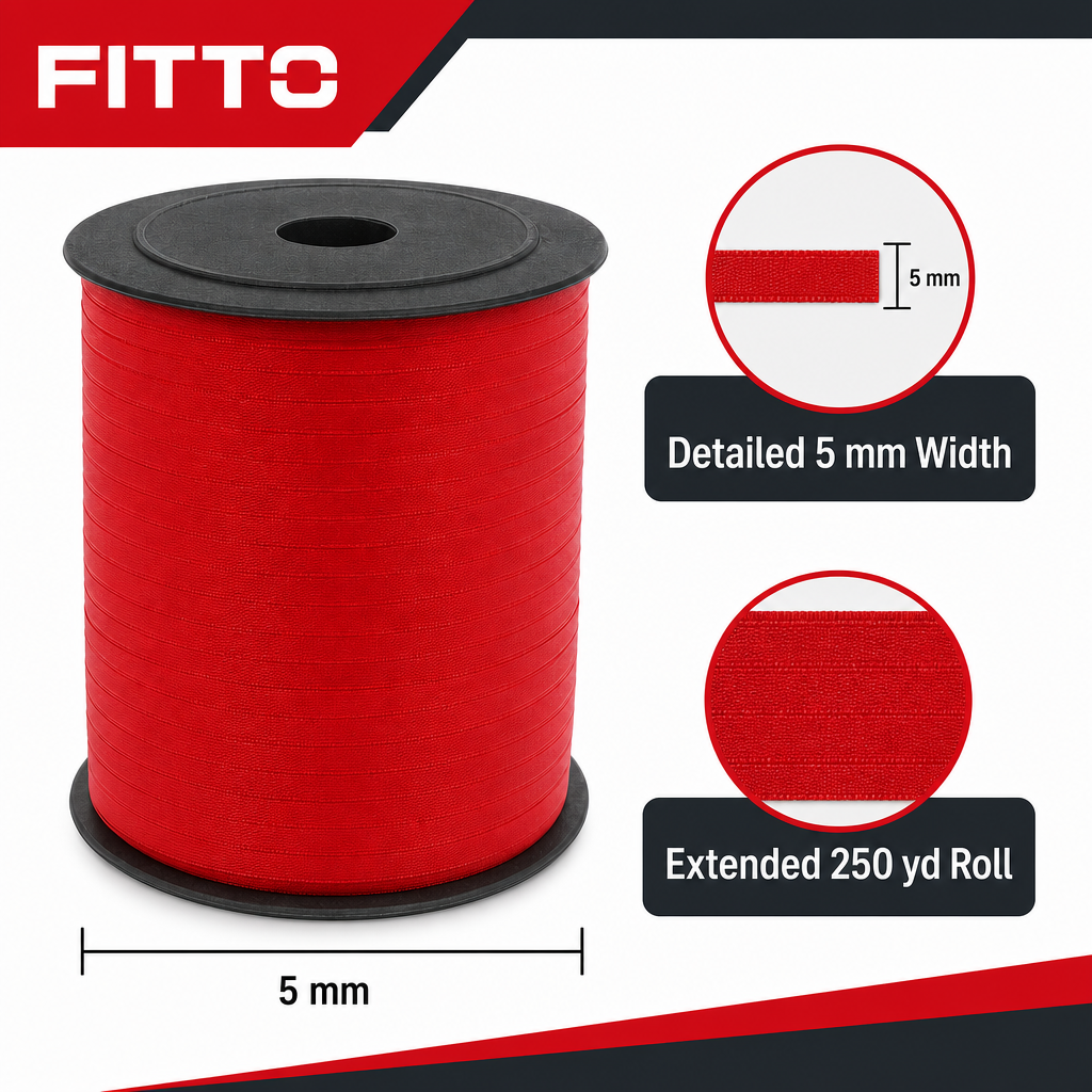 120 Pieces Red Printed Ribbon Roll, 5 mm x 250 yd, Decorative Craft Ribbon for Wrapping and Projects