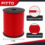 120 Pieces Red Printed Ribbon Roll, 5 mm x 250 yd, Decorative Craft Ribbon for Wrapping and Projects
