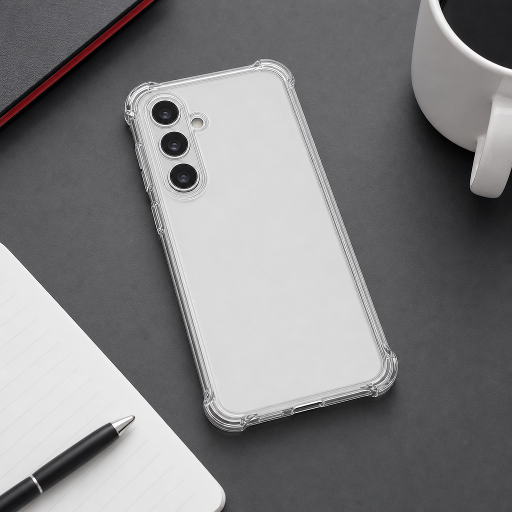 240 Pieces Clear Anti-Burst Protective Phone Cases with Reinforced Corners for S24 FE