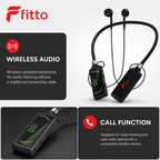 96 Pieces Wireless Neckband Earphones with Call Function, Black