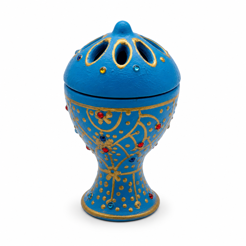 120 Pieces Decorative Incense Burner, Ornate Perforated Lid, 11 cm