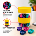 96 Pieces Colourful Pencil Sharpeners in Storage Jar, Assorted Manual Sharpeners for Pencils