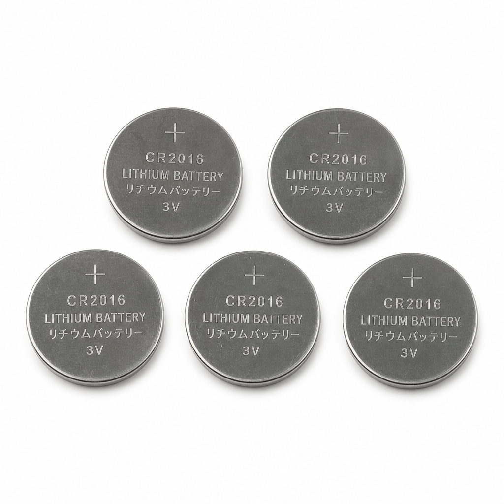 96 Pieces CR2016 3V Lithium Coin Cell Batteries, 5-Piece Pack