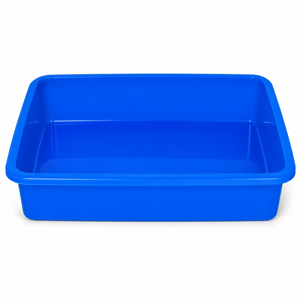 96 Pieces Rectangular Plastic Utility Trays, 10 x 12 Size, Single Piece, Assorted Colour