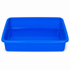 96 Pieces Rectangular Plastic Utility Trays, 10 x 12 Size, Single Piece, Assorted Colour