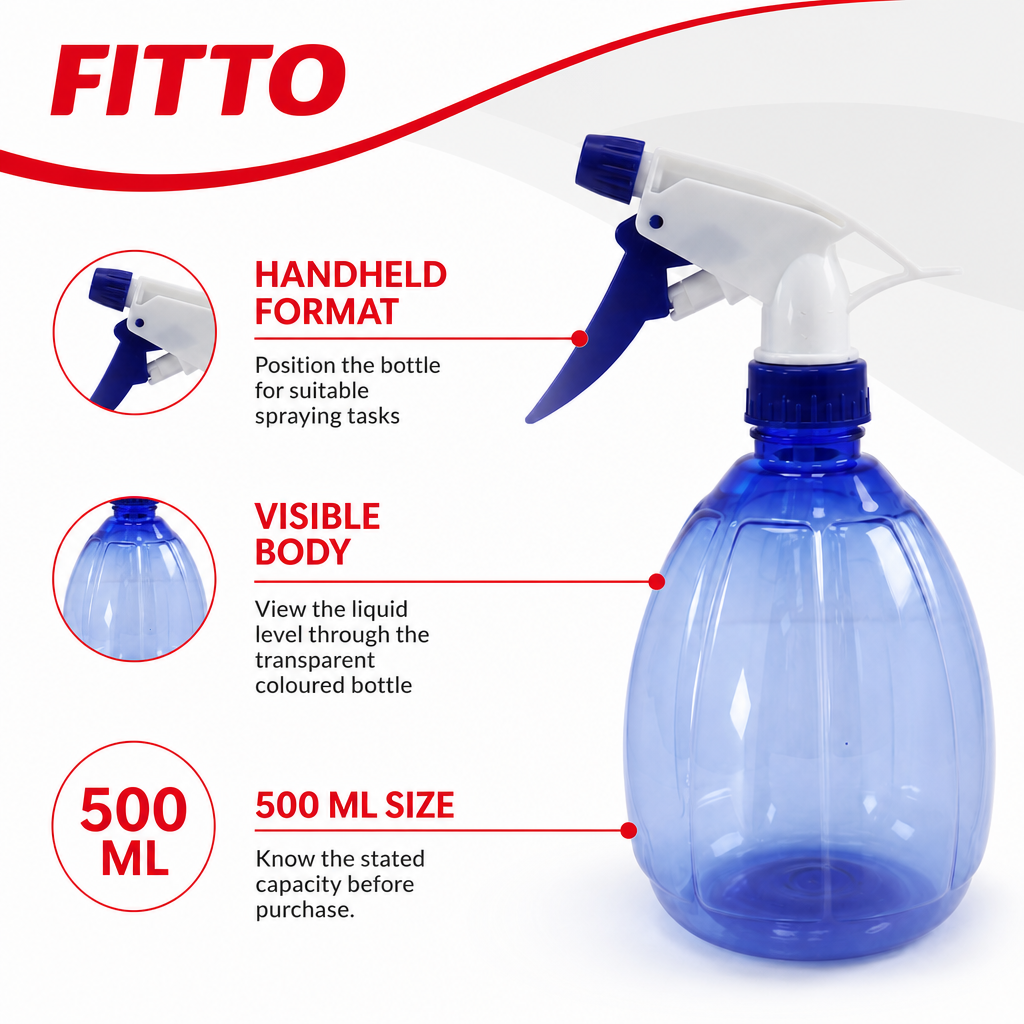 240 Pieces 500 ml Plastic Trigger Spray Bottle, Assorted Colour, 1 Piece