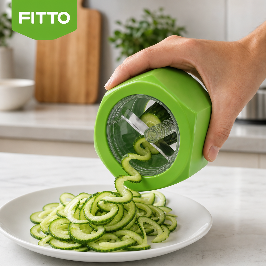 120 Pieces Manual Spiral Vegetable Slicer and Cucumber Cutter, Assorted Colour, 1 Piece