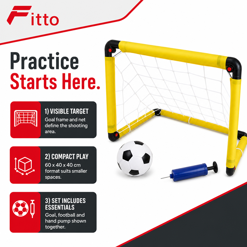 48 Pieces Mini Football Goal Sets, 60 x 40 x 40 cm, Goal Net with Football and Hand Pump