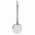144 Pieces Stainless Steel Skimmer Spoon, Perforated Cooking Utensil, Silver, 37 x 10.5 cm, 1 Piece