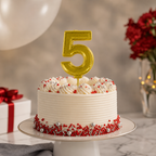 240 Pieces Number 5 Cake Candle, Gold & Silver Finish, 15 cm