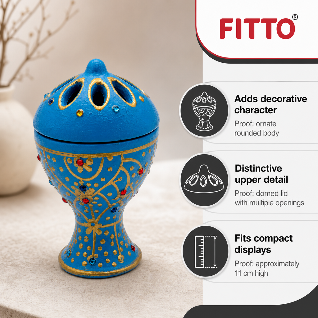 120 Pieces Decorative Incense Burner, Ornate Perforated Lid, 11 cm