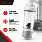 96 Pieces Sports Shaker Bottle with Mixer, 500 ml, White