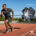 60 Pieces Speed Chute Resistance Parachute for Sprint Training with Waist Belt and Storage Bag