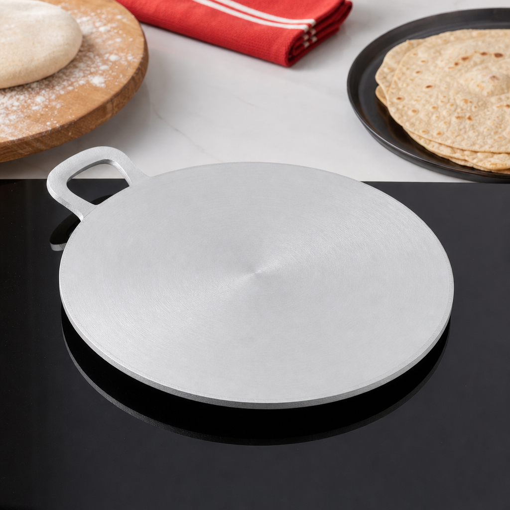 72 Pieces Aluminium Tawa 34 cm, Round Cookwares Pan for Flatbread and Everyday Cooking