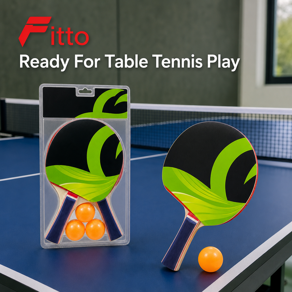 96 Pieces Table Tennis Racket Set with Balls, Green and Orange, 1 Set