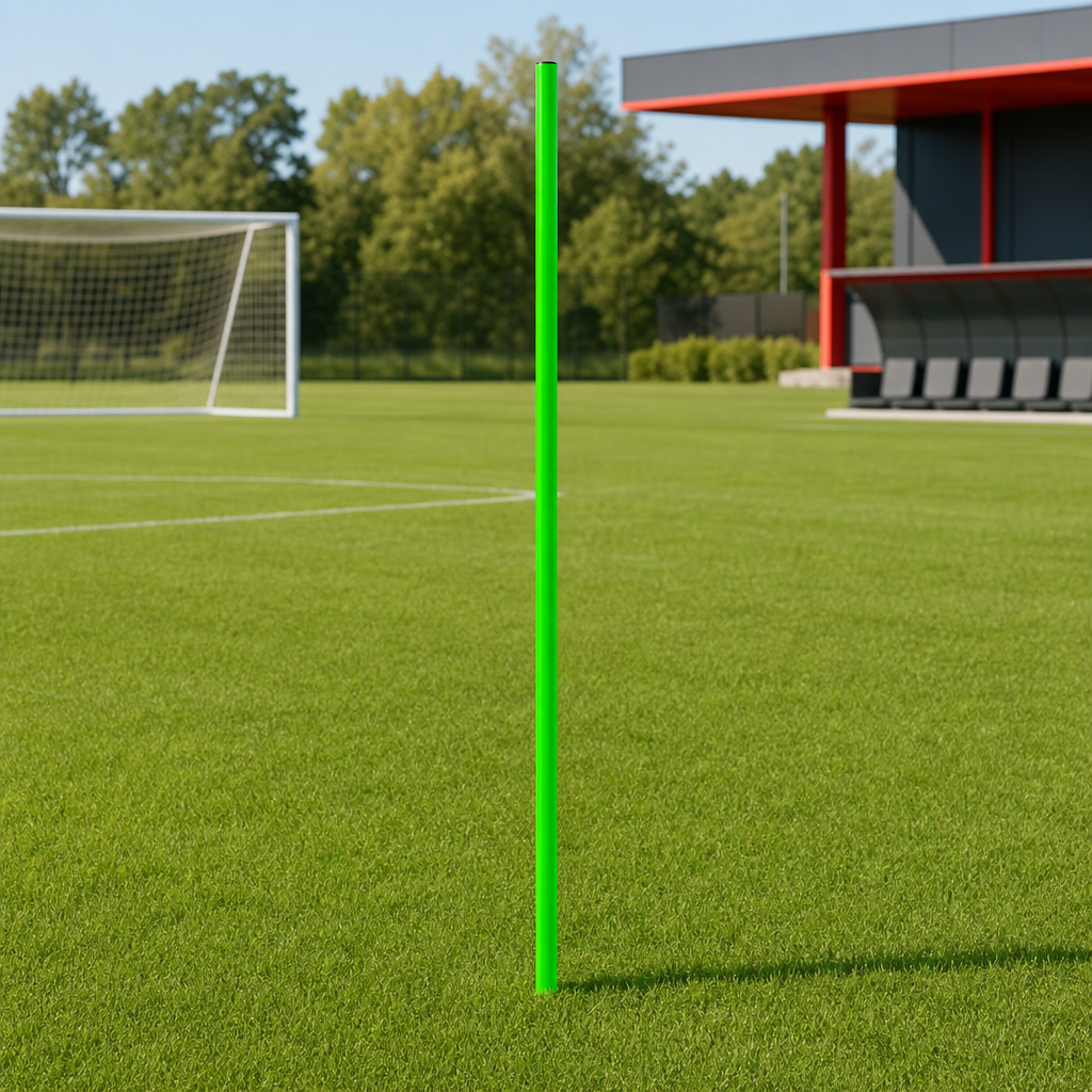 144 Pieces Plastic Soccer Training Pole, 150 cm, Green