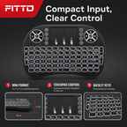 72 Pieces Mini Wireless Keyboard with Touchpad and Backlit Keys, Compact Handheld Design