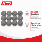 96 Pieces Stainless Steel Scourer Cleaning Balls, 12 Pieces, Silver Kitchen Scrubbing Balls