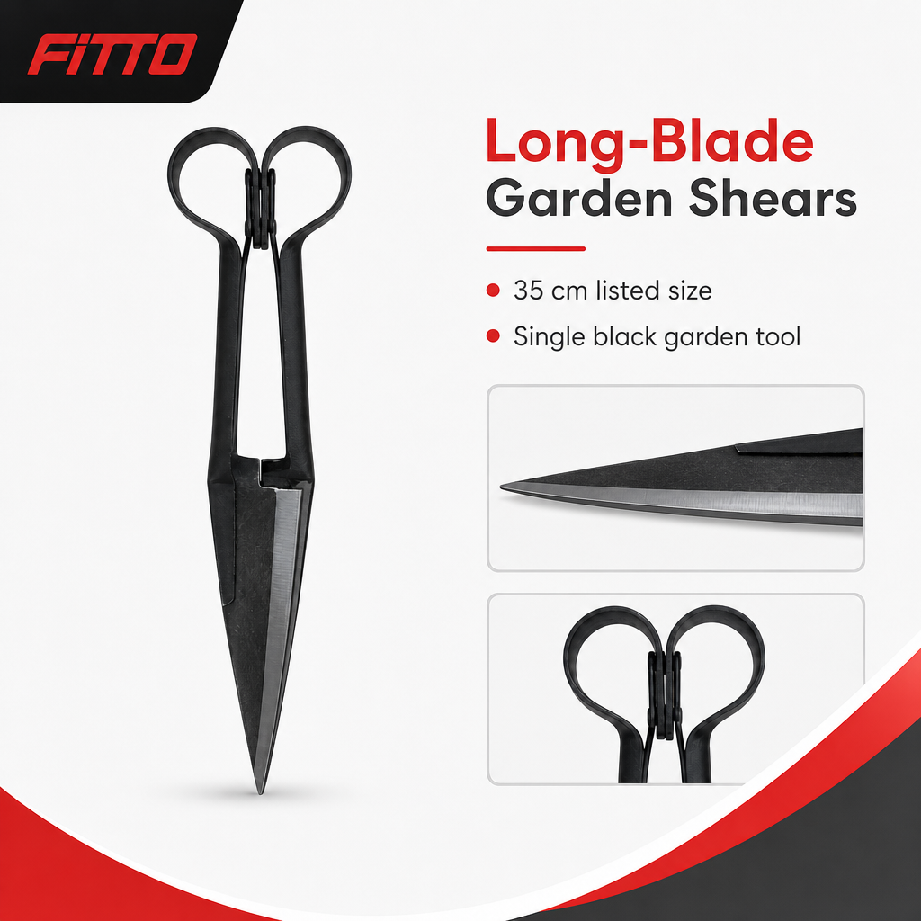 72 Pieces Long-Blade Garden Shears, 35 cm, Black, 1 Piece