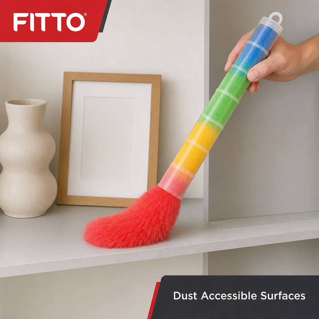 120 Pieces Multicolour Static Feather Dusters with Protective Cover, 52 cm, 1 Piece