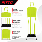 48 Pieces Metal Frame Soccer Training Mannequins, 175 cm, Neon Green, 1 Piece