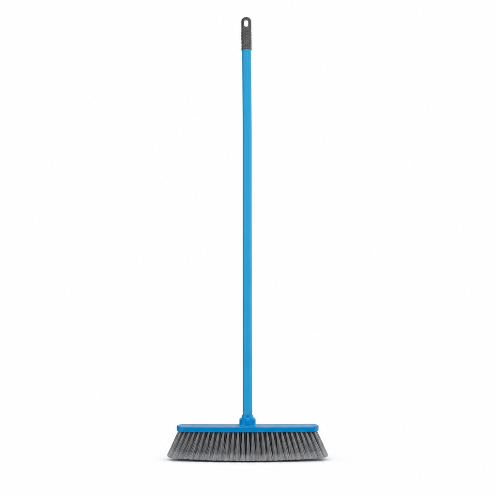 96 Pieces Indoor Broom with Iron Handle, 120 cm Long, 24 cm Cleaning Head, Assorted Colour