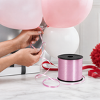 144 Pieces Pink Balloon Ribbon Roll, 5 mm x 100 yd, Party Decorations Spool for Balloon Tying and Celebration Displays