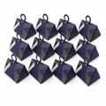 96 Pieces Blue Triangular Prism Candy Favor Boxes, 7.5 x 7.5 x 13 cm, 12 Pieces