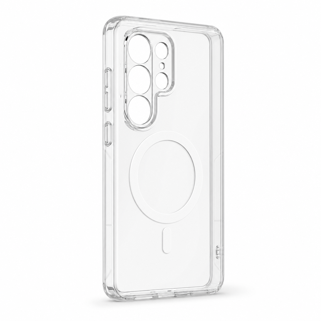 96 Pieces Crystal Clear Magnetic Phone Cases with Ring and Raised Camera Protection