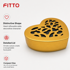 240 Pieces Heart-Shaped Boxes with Ornate Cutout Lid, Gold Finish, 14 x 13 x 4 cm, 1 Piece