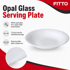 120 Pieces Opal Glass Soup Plate, 7.5 Inch Round Tablewares for Serving Soups and Side Dishes, White