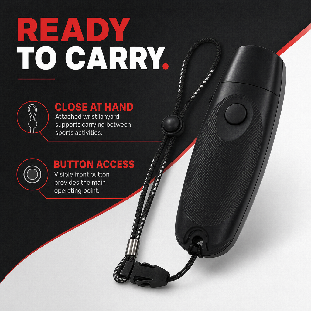 72 Pieces Electronic Sports Whistles with Wrist Lanyard, Handheld Button, Black