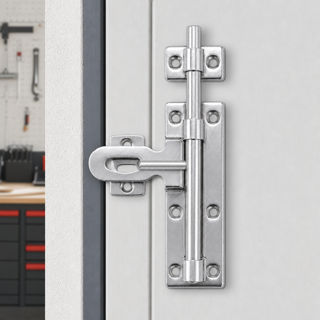 144 Pieces Sliding Tower Bolt Door Latch, 8 Inch (20.3 cm), Silver, 1 Set