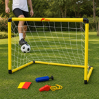 48 Pieces Football Goal Sets, 120 x 80 x 80 cm, with Ball, Pump and Cones