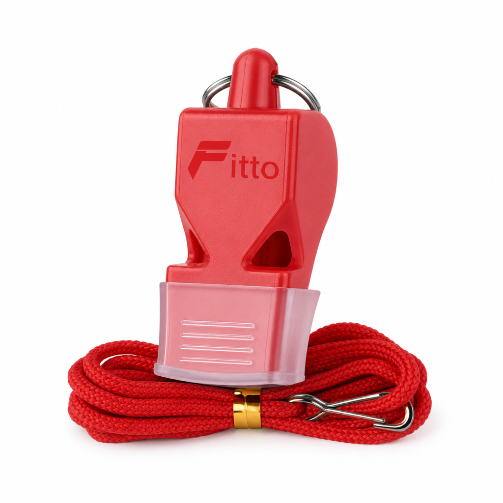 120 Pieces Sports Whistles with Lanyard, Red, Single Piece