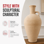 96 Pieces Natural Terracotta Amphora Vase with Handle, 25 cm