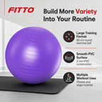 96 Pieces Exercise Ball for Fitness and Yoga, Purple, 85 cm, 2 mm PVC
